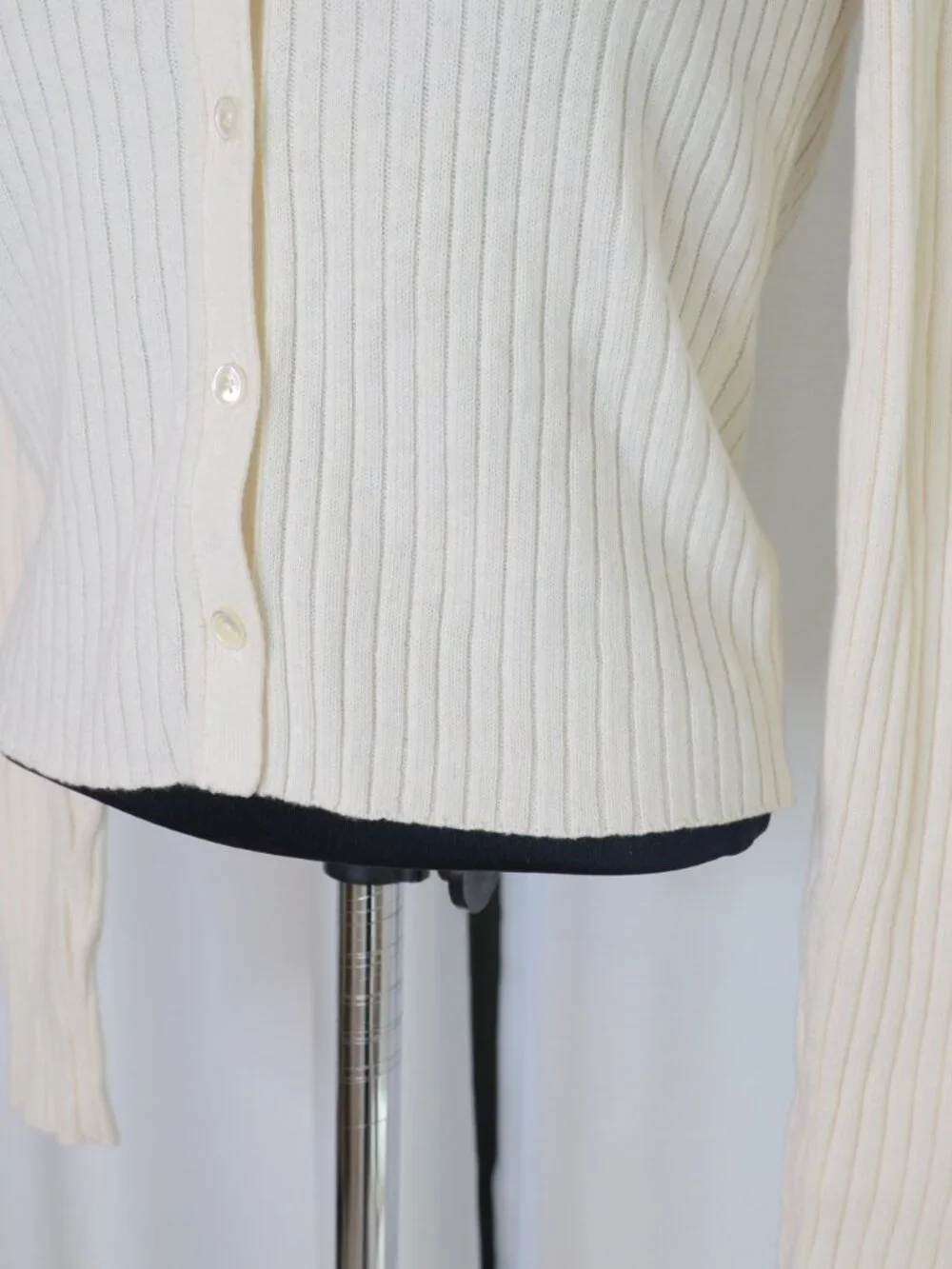 Aritzia Wilfred Manila Cotton Wool Cream Cardigan Sz M - Picture 7 of 10